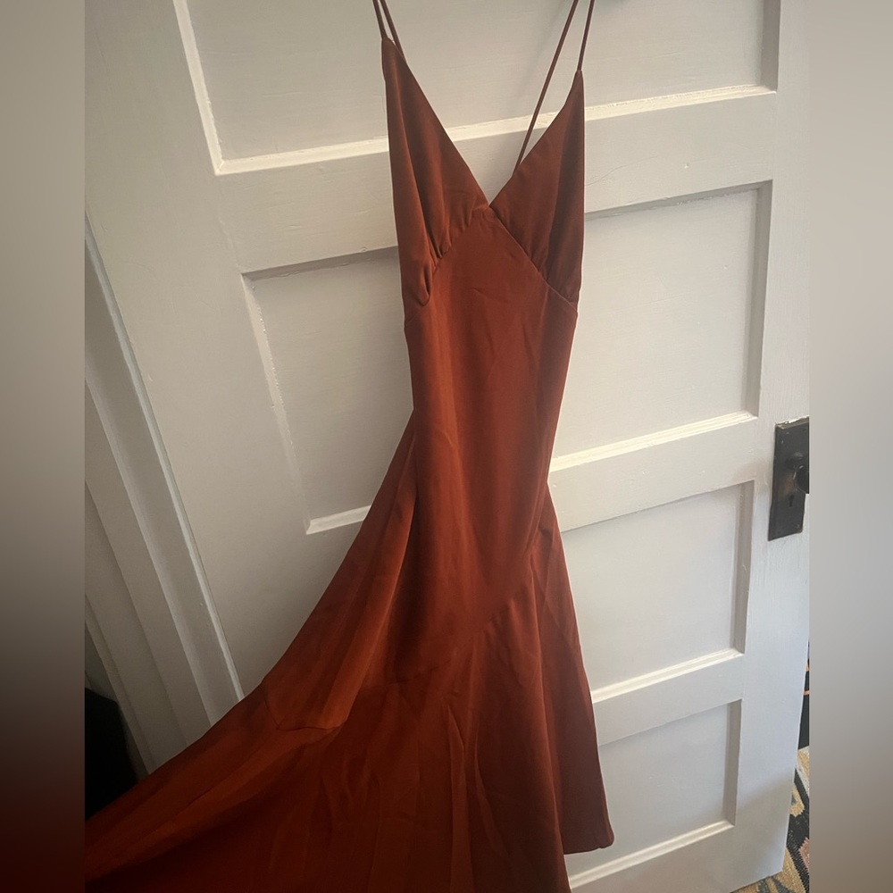 BANANA REPUBLIC Rust colored slip dress, SIZE 8P, NWOT